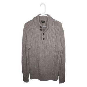 Men's Toscano Pullover Button Front Sweater Size L